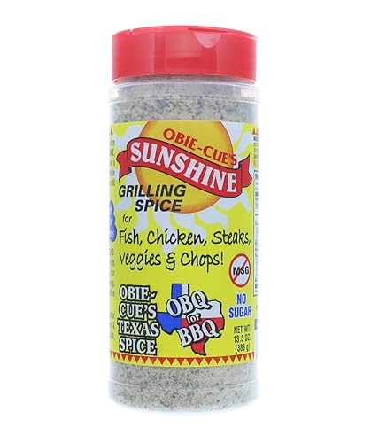 Obie-Cue's Sunshine Grilling Spice for Fish, Chicken, Steaks, Veggies & Chops (13.5 oz)