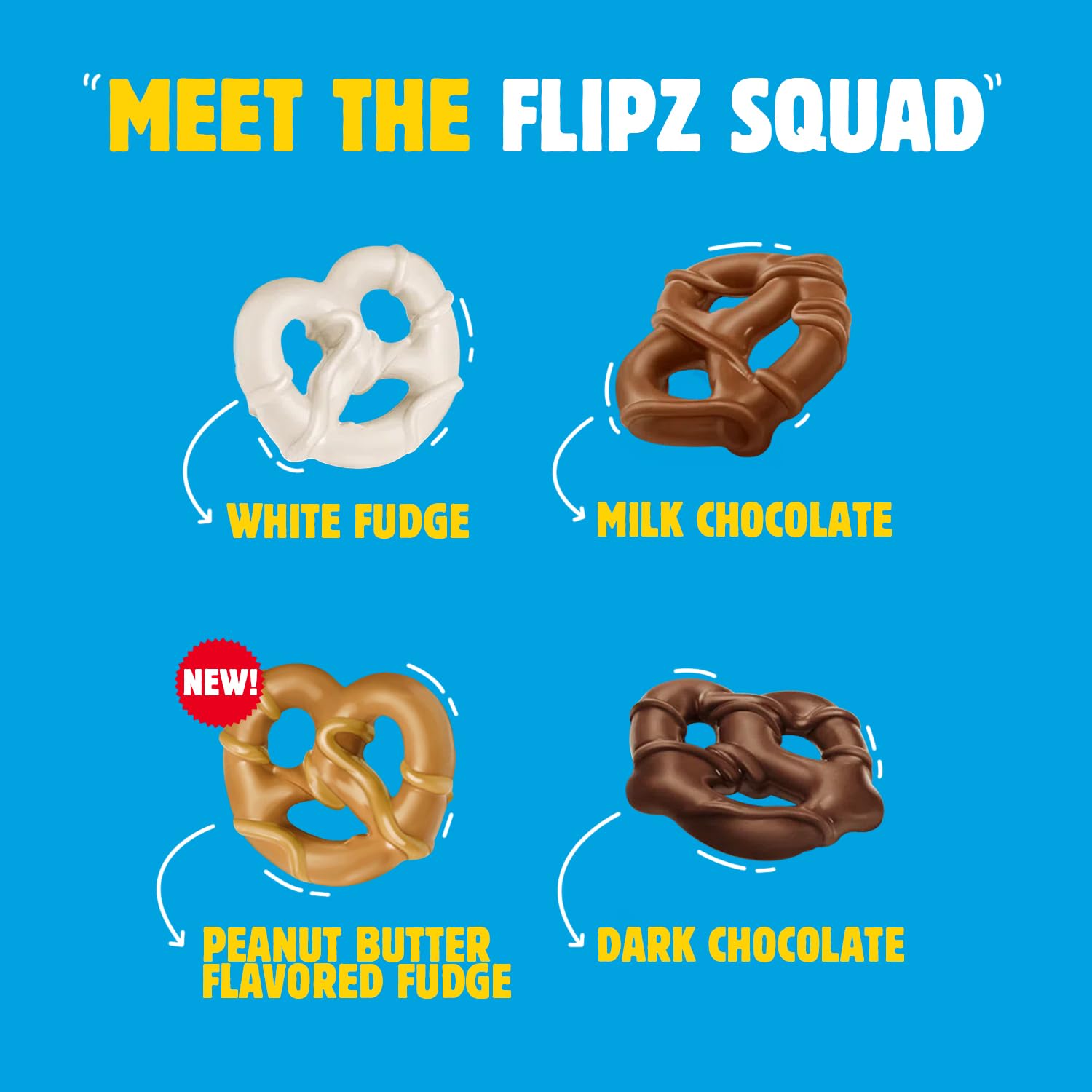 Flipz Dark Chocolate Covered Pretzels (4 Ounce, Pack of 6), Perfect Sweet, Salty, & Crunchy Snack For Adults And Kids