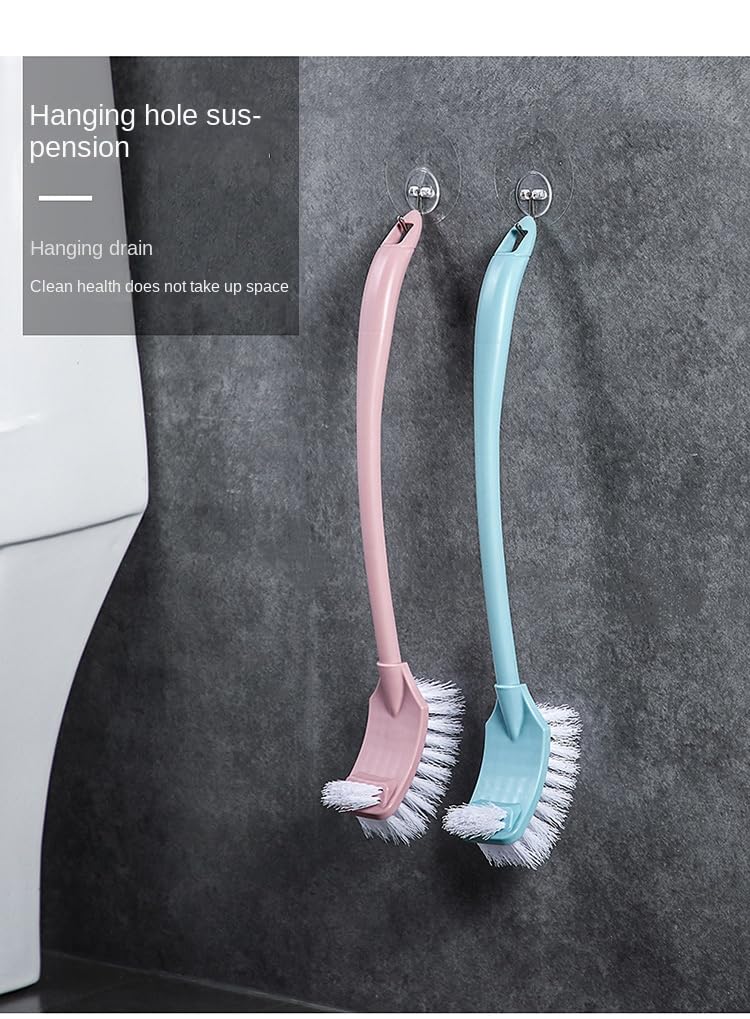 XINCHANG Bathroom Toilet Bowl Brush and Holder Set Bathroom Deep Cleaning Toilet Cleaner Scrubber with Bristle for Dead Corner Clean (Green)