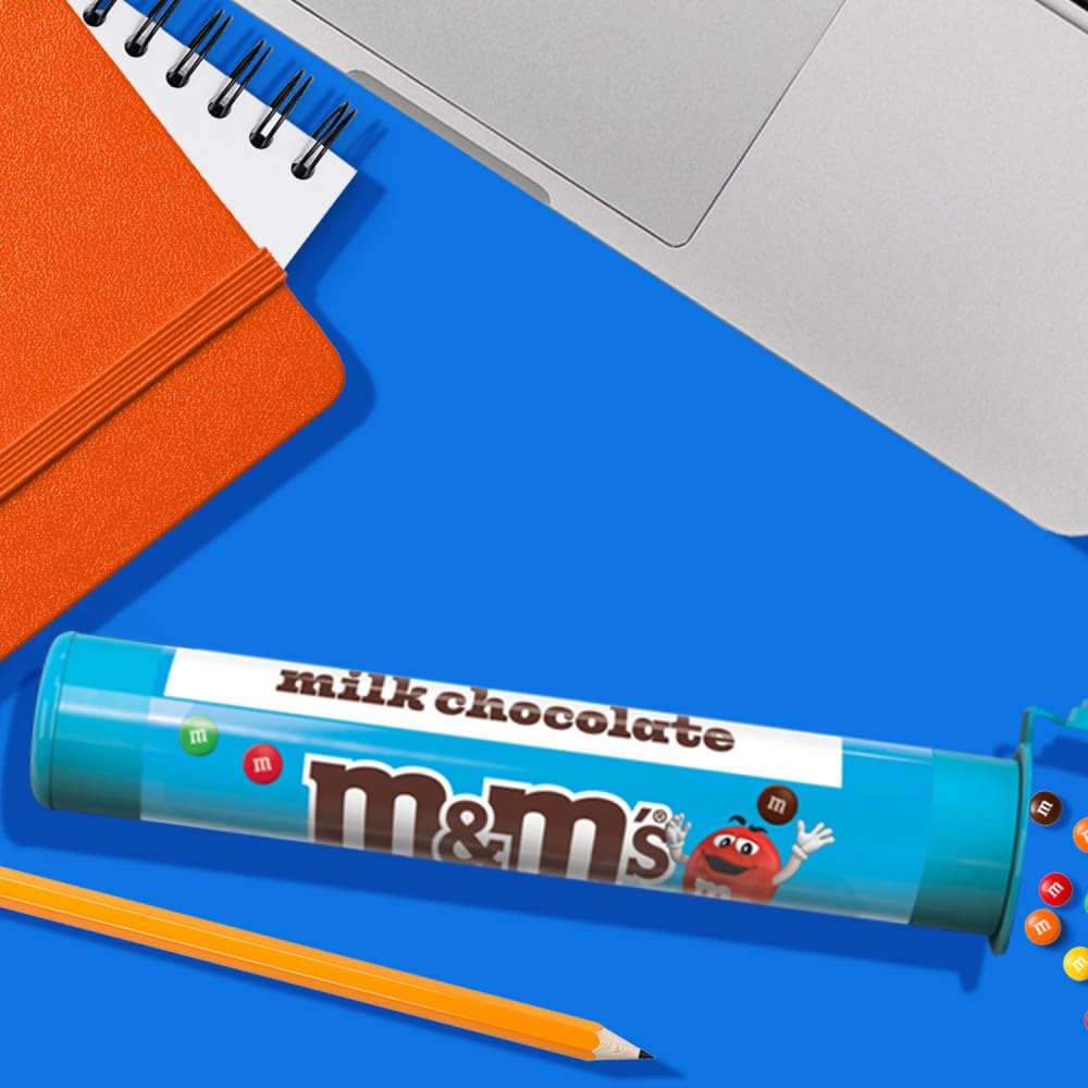 M&M'S Milk Chocolate MINIS Size Candy 1.77-Ounce Tube 24-Count