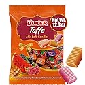 Ceres Gourmet Toffee Candy Bulk 12.3 oz Bag, Individually Wrapped Assorted Soft Chewy Toffee Candies, Blackberry Raspberry Watermelon and Caramel