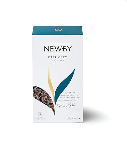 Newby Teas Earl Grey - 25 Individually Wrapped Tea Bags - Flavoured Black Tea with Pure Bergamot Oil - Premium Black Tea from India