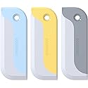 3 Pack Small Squeegees, Mini Squeegee for Windows, Mirrors, Bathroom Glass Shower Mirrors and Counter, Kitchen Countertops and Sink. Dish Scraper