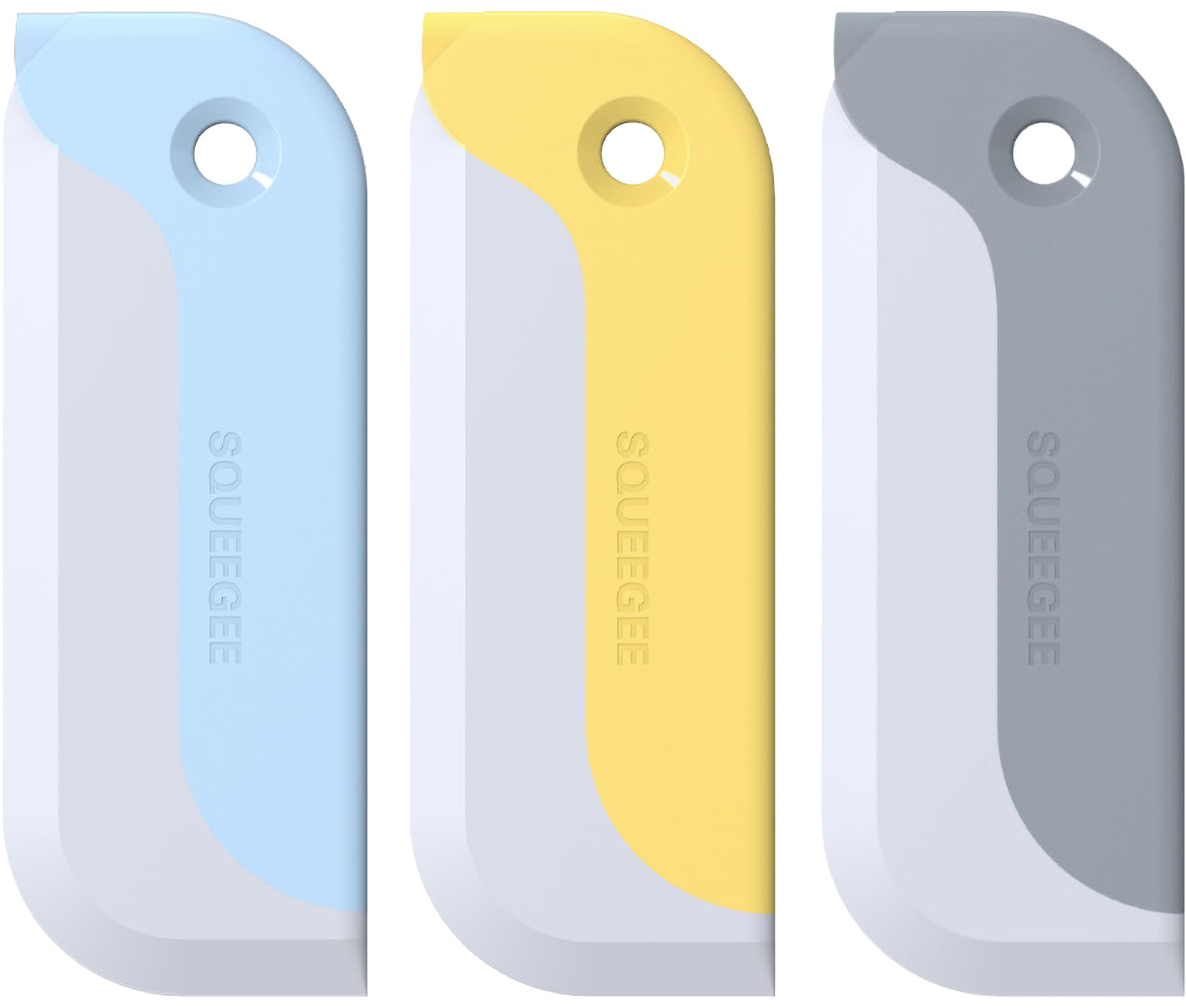 3 Pack Small Squeegees, Mini Squeegee for Windows, Mirrors, Bathroom Glass Shower Mirrors and Counter, Kitchen Countertops and Sink. Dish Scraper