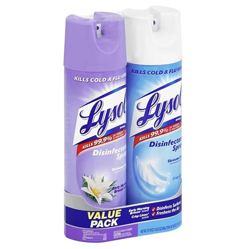 Lysol Disinfectant Spray, Early Morning Breeze + Crisp Linen, 38oz (2x19oz)