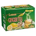 Nirwana Lemon Ginger Tea 10 Sachets - Refreshing Herbal Blend with Ginger, Lemon, Honey and Green Tea | Perfect Tea Gift Set and Holiday Gift Baskets