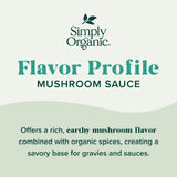 Simply Organic Mushroom Sauce Mix, 0.85 Ounce Packet, Make Classic Creamy Vegetarian Mushroom Gravy Sauce, Kosher