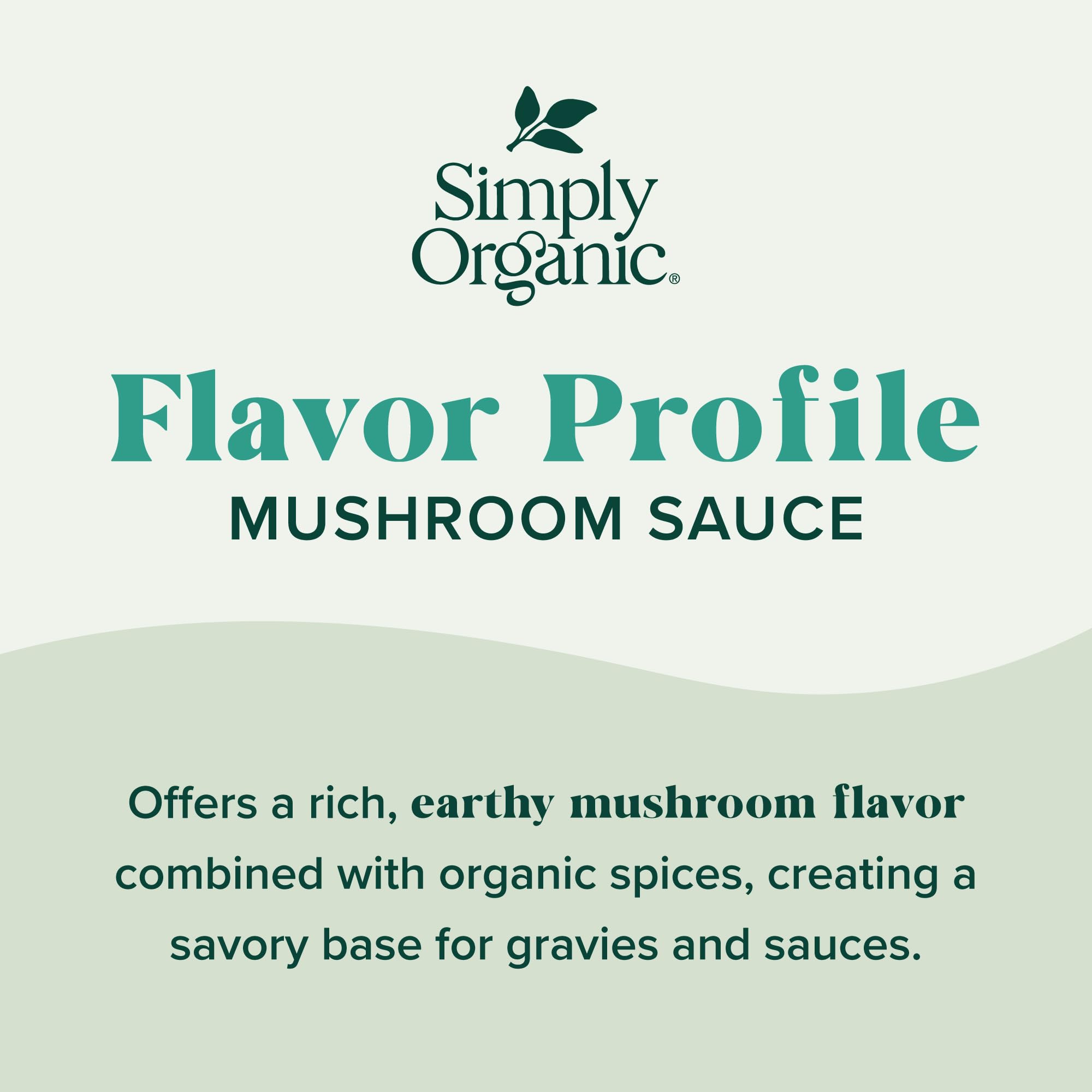 Simply Organic Mushroom Sauce Mix, 0.85 Ounce Packet, Make Classic Creamy Vegetarian Mushroom Gravy Sauce, Kosher