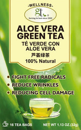 GT Aloe Vera Green Tea, 1.13 Ounce Box (16 Tea Bags)