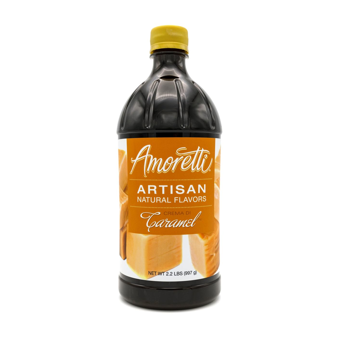 Amoretti - Natural Crema Di Caramel Artisan Flavor Paste, 8 oz, Perfect For Ice Cream, Beverages, Cakes, and more, Preservative Free, Vegan, Gluten