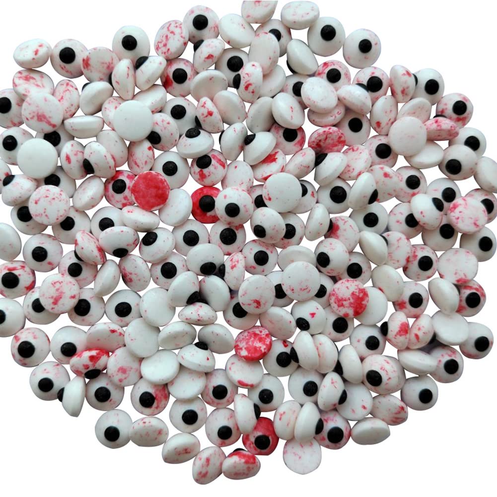 1 Bottle Candy Eyeballs Bloody Red Eyes Cake Cupcake Toppers Cookie Decorations Edible Dessert Sprinkles for Halloween Christmas Cake Cupcakes