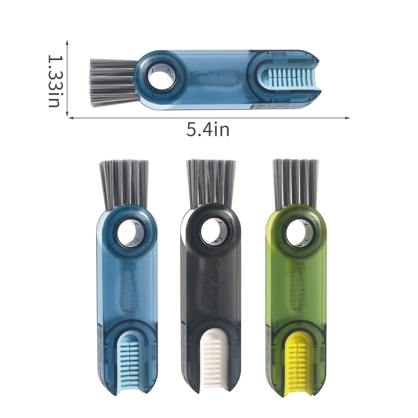 3 in 1 Cup Lid Gap Cleaning Brush Set, Multifunctional Insulation Bottle Cleaning Tools, Mutipurpose Tiny Silicone Cup Holder Cleaner, Home Kitchen
