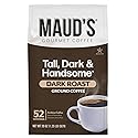 Maud's Dark Roast Ground Coffee, 1 Bag (20 oz), 100% Arabica Coffee, 52 Servings