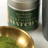Two Leaves and a Bud Organic Ceremonial Matcha Green Tea, 100% Japanese Matcha powder, 1oz Tin (28.34g)
