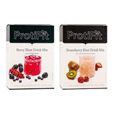 PROTIFIT - High Protein Berry Blast & Strawberry Kiwi Fruit Drink 2 Pack, 15g Protein, Low Calorie, Sugar Free, Ideal Protein Compatible, 7 Servings