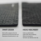 TIDY SYSTEM Swedish Dishcloths 10 Pack - Color-Coded Kitchen Cleaning Cloths - 5 Dark for Cleaning, 5 White for Drying - Replaces Paper Towels