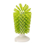 Joseph Joseph 85103 Brush-Up Glass Brush with Suction Cup Upright Stays in Sink Bristle Scrub Kitchen Bottle Cleaning Washing, Green