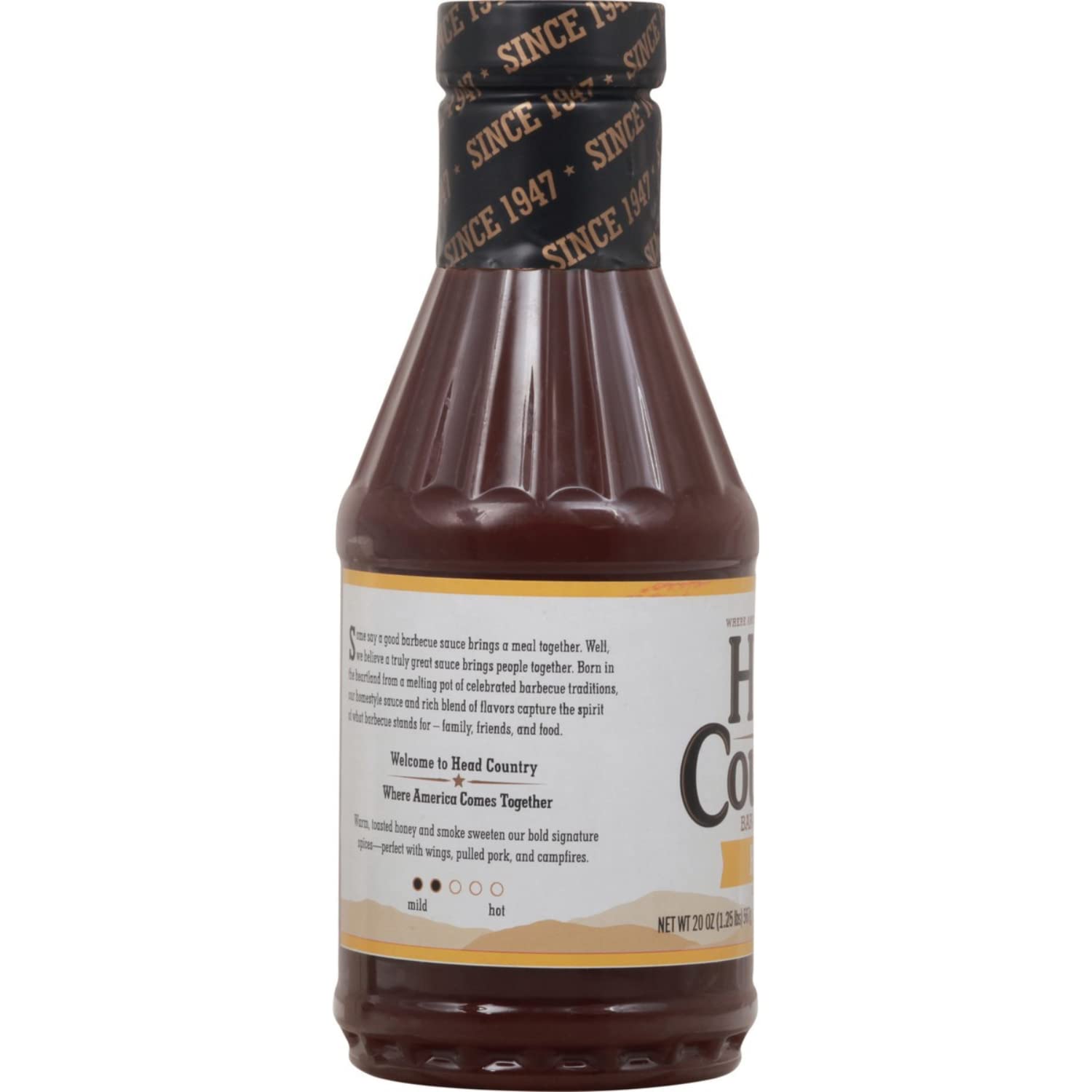 Head Country Bar-B-Q Sauce, Honey | Gluten Free, Soy Free BBQ Sauce With No Allergens Or Preservatives | Sweet & Smoky Championship Barbecue Sauce