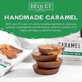 Béquet Milk Chocolate Sea Salt Caramel Cups - Soft, Individually Wrapped Chocolate-Covered Caramels, Gluten?Free & Gourmet - 12-Pack (2 cups each)