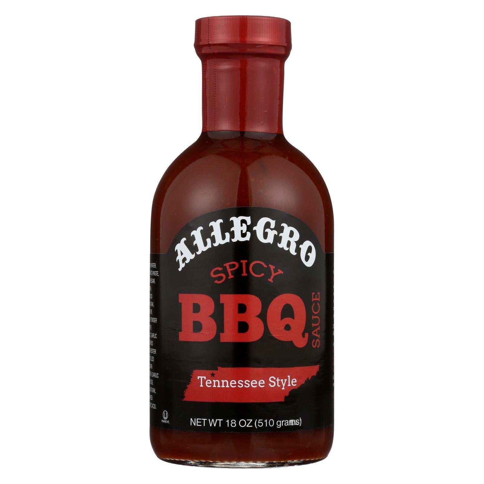 Allegro Sauce, Bbq Spicy, 18-Ounce (Pack of 6)