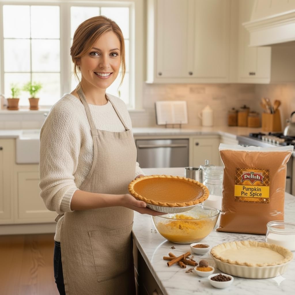 Gourmet Pumpkin Pie Spice Powder by It's Delish, 10 lbs Bulk Bag | Awesome Pumkin and Apple Pies Seasoning | Coffee Latte Tea Holiday Baking | Blend