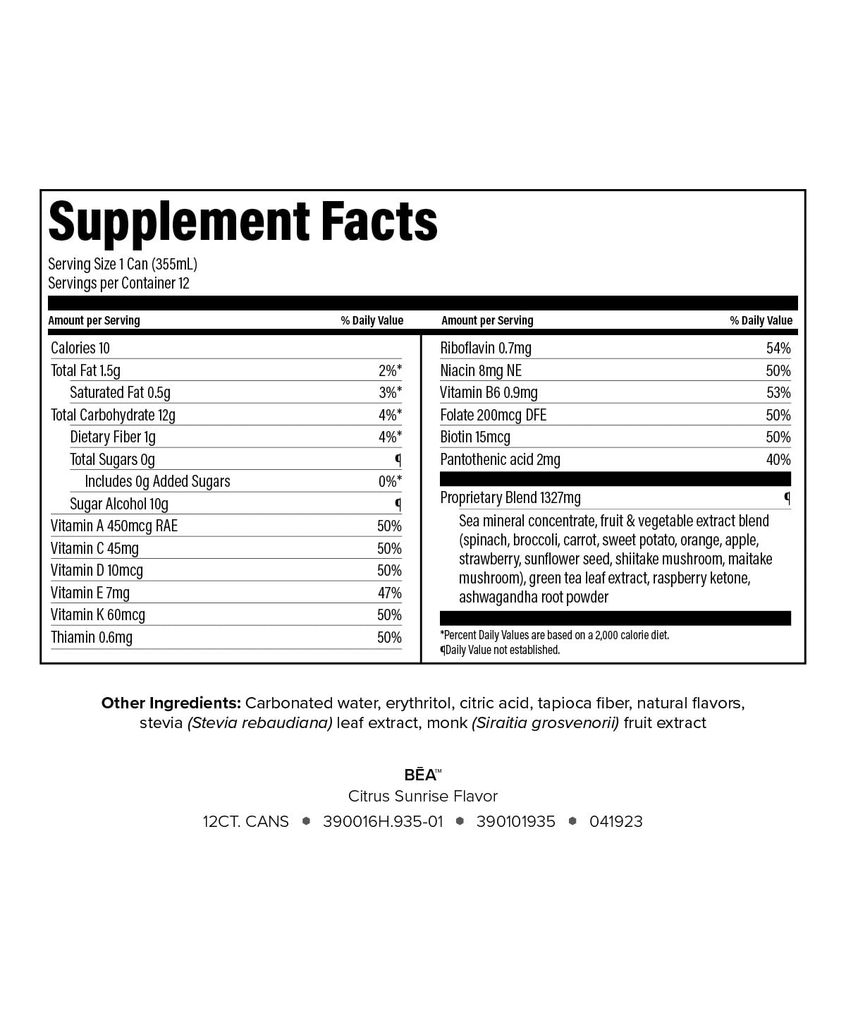 Isagenix BEA Sparkling Energy Drink - Energy & Metabolism Support - Whole-Food Sourced Ingredients - Includes Antioxidant Vitamins A, C & E
