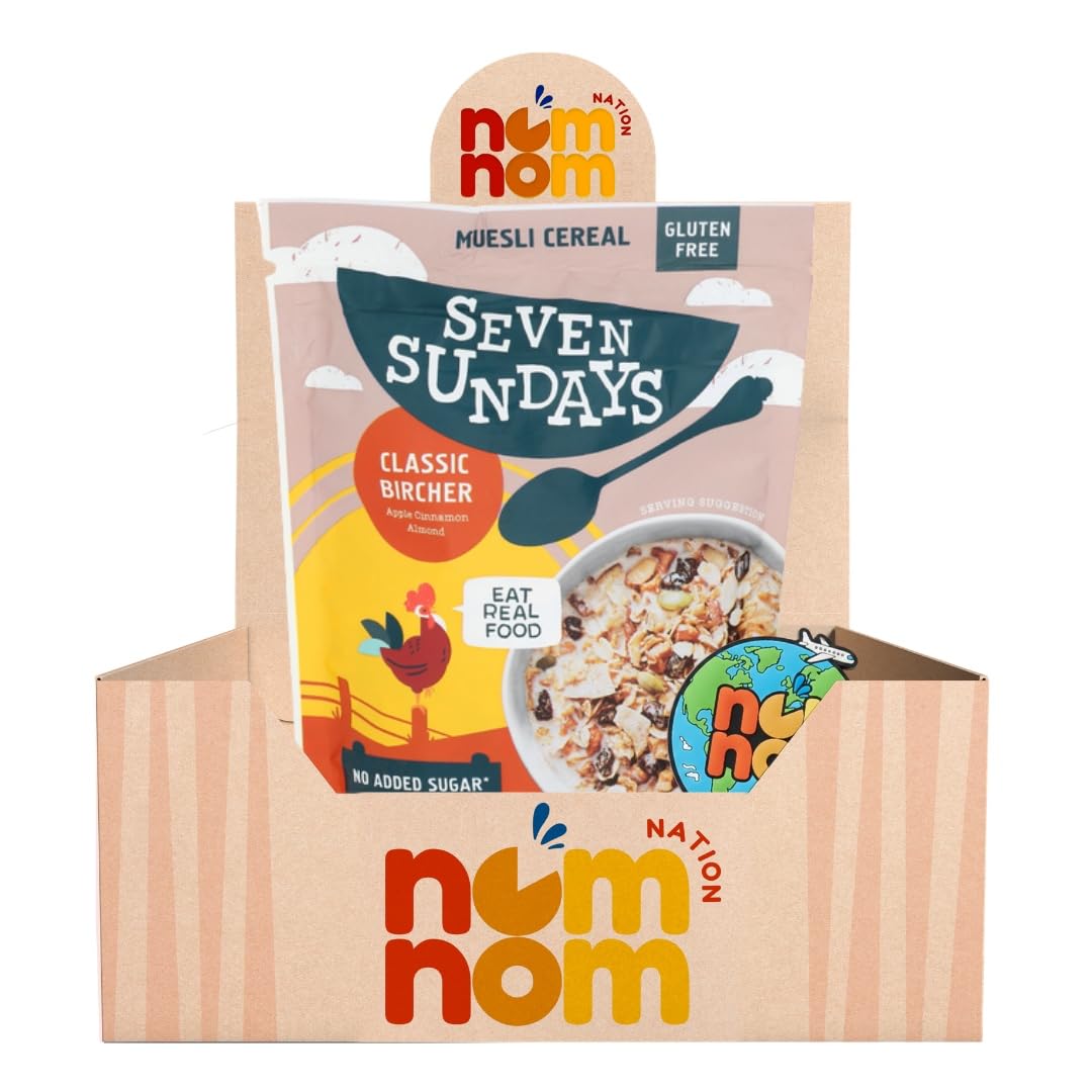 Seven Sundays Classic Bircher Apple Cinnamon Almond Muesli Cereal - 12 Oz Pouch - Pack of 1 - Seven Sundays Muesli Cereal Breakfast for morning