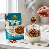 Royal Palm Chopped Dates | 16oz - 100% Natural & Pitted, Non-GMO, Kosher, No Added Sugar, Dried Fruit - Ideal for Baking, Cooking, & Snacking
