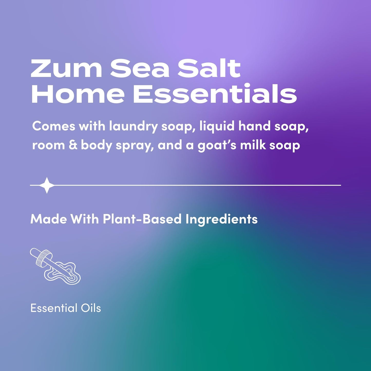 Zum Indigo Wild Home Essentials - Laundry Soap (64 oz) - Liquid Hand Soap (12 fl oz) - Room Spray Air Freshener (4 fl oz) - Goat Milk Soap Bar (3 oz)