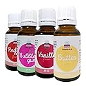 Elegant Flavors Set of 4 Professional Strength Artificial Flavors, Extra Depth and Flavor to your Cakes, Cookies, Icings and Pastries (Red Velvet