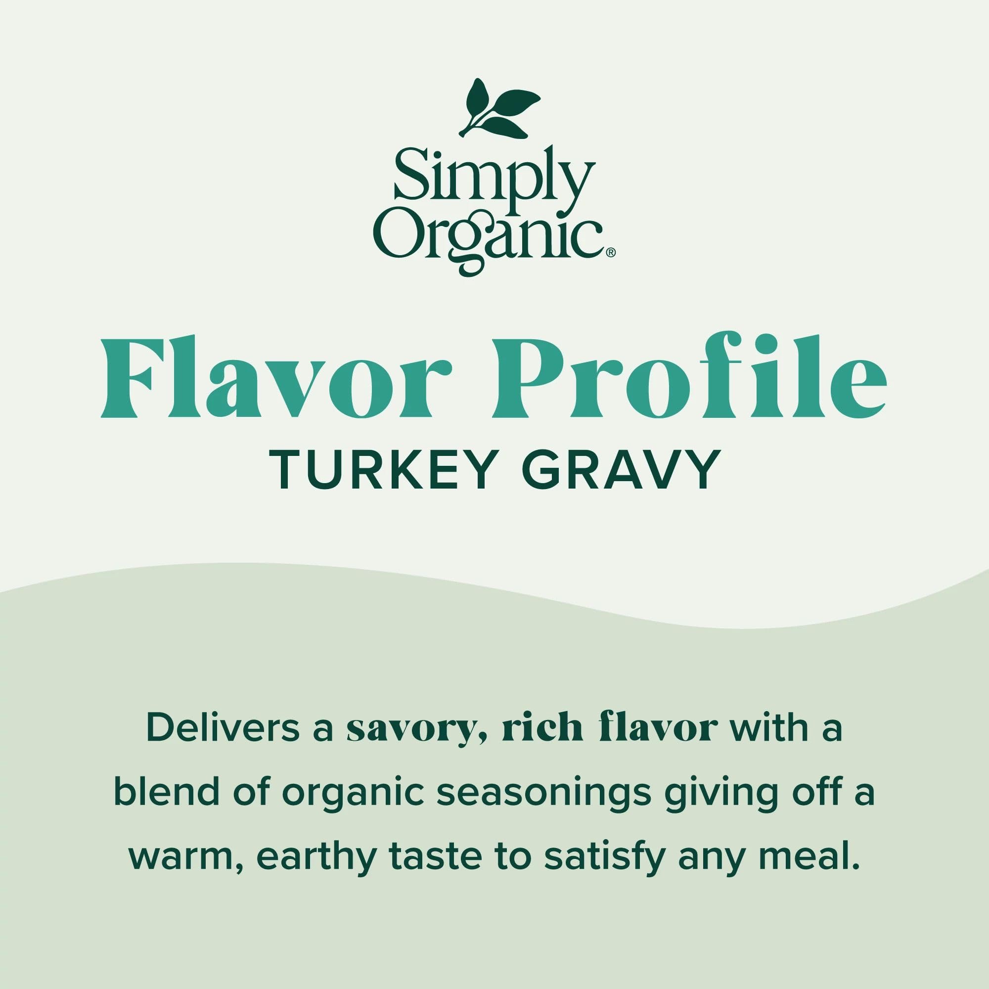 Simply Organic, Turkey Flavored Gravy Mix, 0.85 Oz