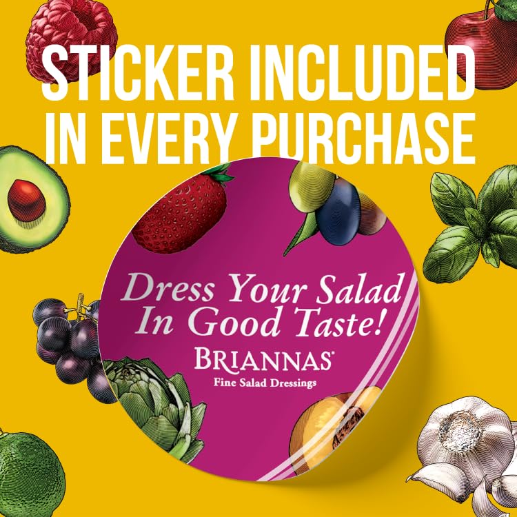 BRIANNAS - Home Style Asiago Caesar Dressing - Fine Salad Dressing made with Premium Ingredients - Gluten Free & Low Sugar Dressing - 12 oz. Bottles