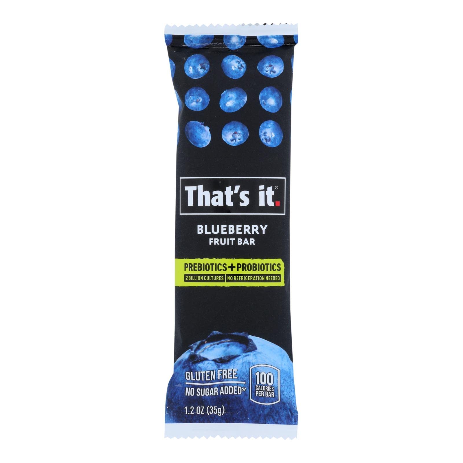 That's It - Probiotic Fruit Bar Blueberry - Case of 12-1.2 Oz