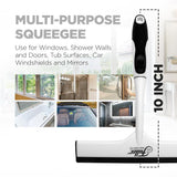 Fuller Brush Easy Grip Handheld Squeegee - for Shower Walls, Doors, Tub Surfaces, Windows, Mirrors & Vehicle Windshields - ThermoPlastic Rubber Blade