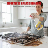 Powerful Kitchen Degreaser - Spray, Wipe, Shine - No Rinse Needed! Tough On Grease, Gentle on Surfaces - Your Kitchen’s New Best Friend, Kitchen
