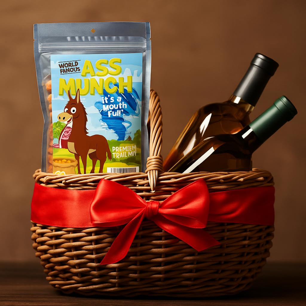 Ass Munch Spicy Trail Mix - Funny Donkey Design - Christmas Gift for Husband - Edible Gifts for Men - Spicy mix, Made in the USA