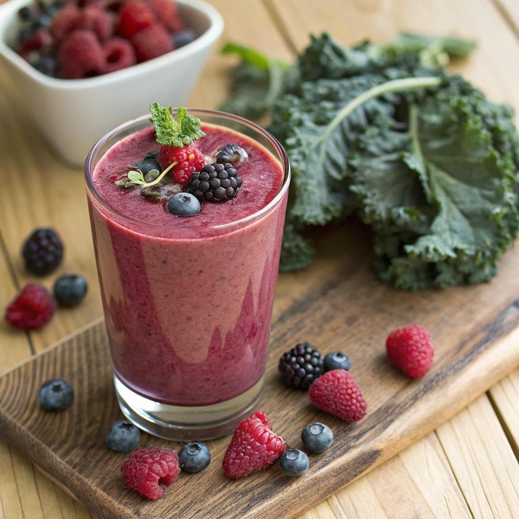 Amazon Grocery, Fruit & Kale Pre-Cut Smoothie Blend, 32 Oz, Frozen