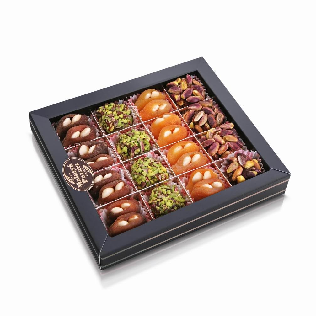 Malatya Pazari Stuffed Dried Fruits and Turkish Delight with Nuts, 10.5oz