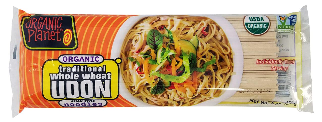 Organic Planet Whole Wheat Udon, Traditional Asian-Style Noodles, Non-GMO 8 oz (1 Pack)