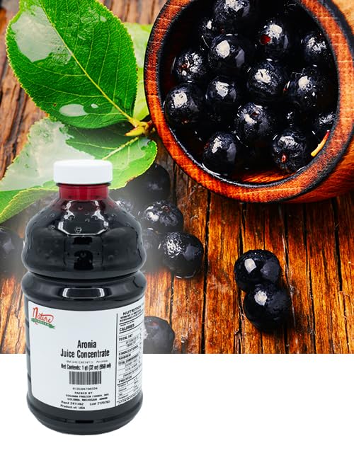 Nature Blessed 100% Pure Aronia Berry Juice Concentrate - 4 Quarts (4/32 fl oz bottles), Especially good for Home Vintners, Home Brewers, Smoothies, a