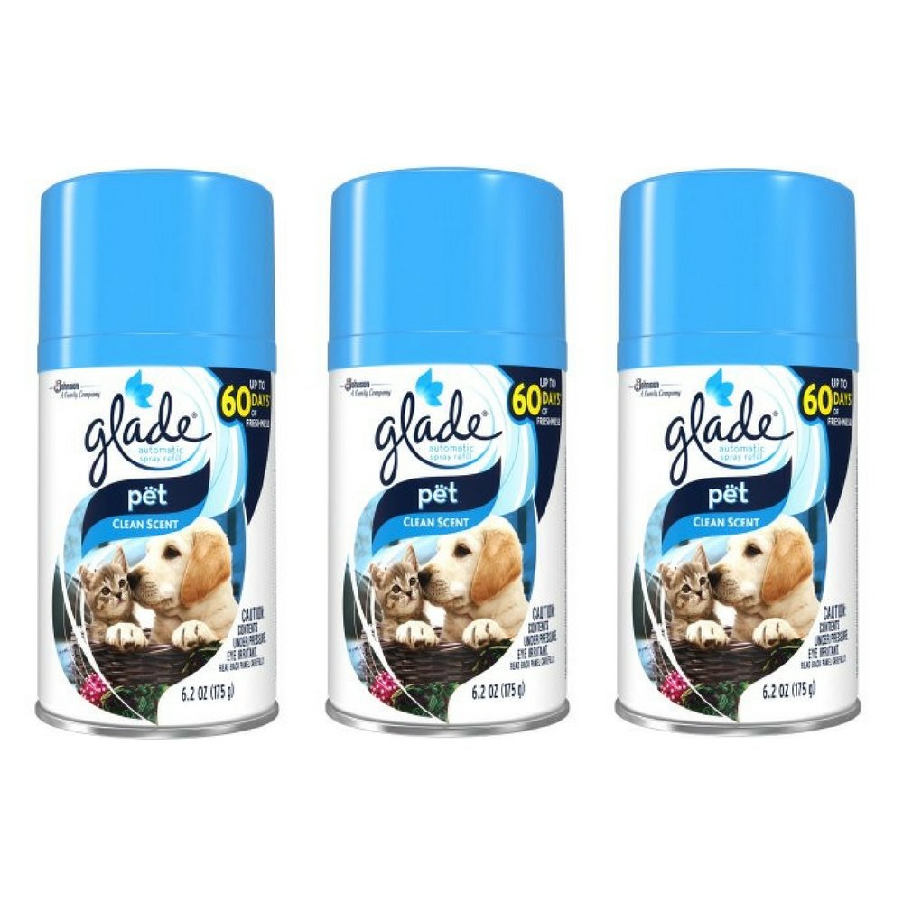 Automatic Spray Air Freshener Refill, Pet Clean Scent, 6.2 Ounce (3 pack)