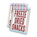 Freeze Dried Snacks (24" X 36") 4mm Corrugated Plastic Panel, Graphics Applied to 1 Side (Pk of 2) | Fair Food, Desserts, Sweets, Treats