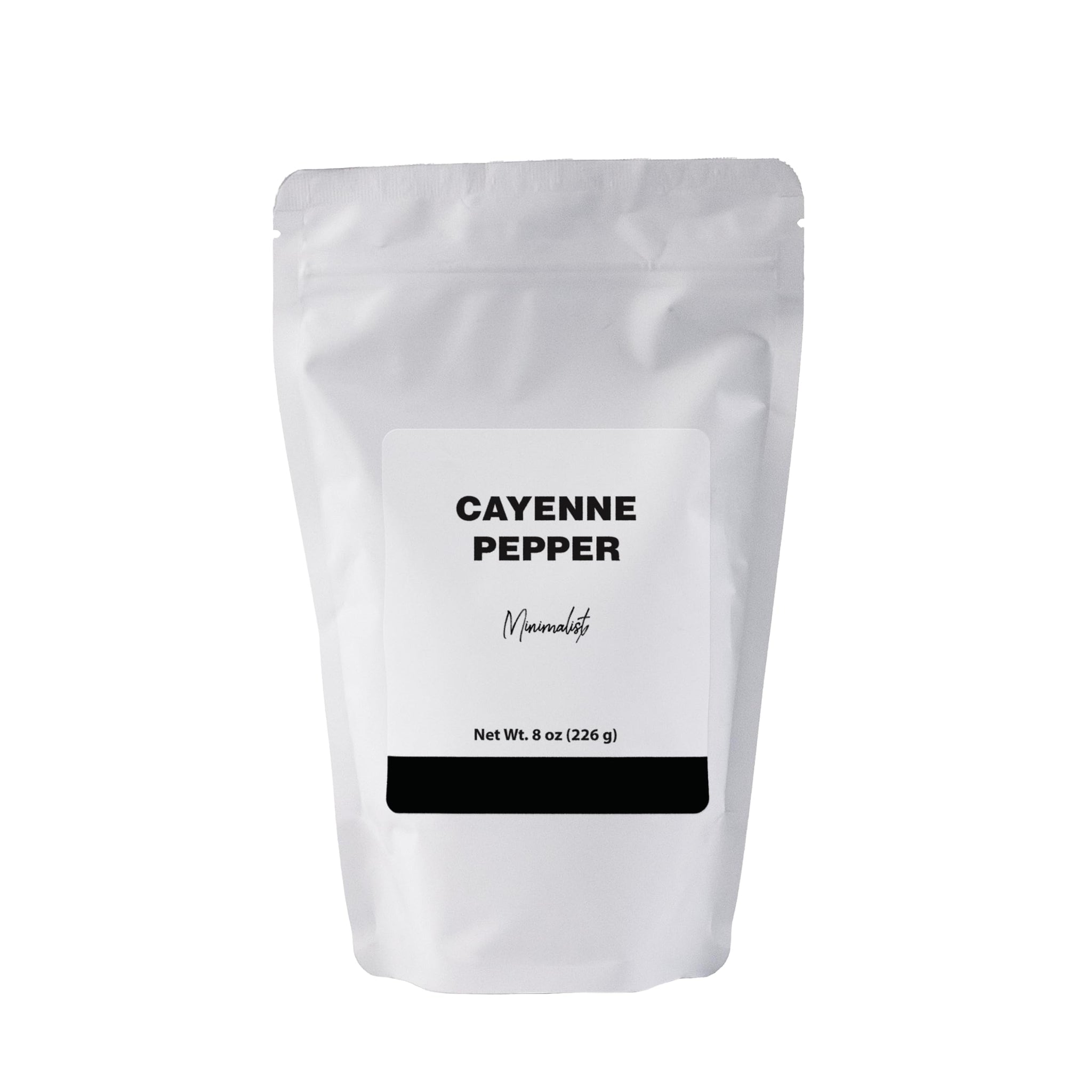 Minimalist Cayenne Pepper, Perfect for Spicing Up Dishes and Adding Heat, Packaged in a Refillable Bag (8 Ounce)