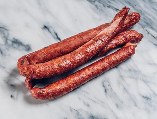 2 Sausage Links, Smoked Cajun w/Pepperjack Ground Pork Meat Kielbasa, 14 oz. Ready to Cook Authentic Southern Spicy Sausage Comfort Food Ships Frozen