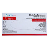 SYSCO Classic HIGH Performance Blue Nitrile Gloves Size Small Powder Free, 100 Count
