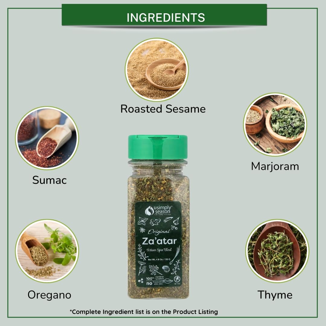 USimplySeason Zaatar Spice (Original Seasoning, 4.8 Ounce ).