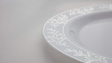 Exquisite 200 Pcs Heavyweight Disposable Plastic Plates and Cutlery Set Includes 40 Silver Leaf Trim Dinner Plates 40 Silver Dessert Plates and 40 Pcs
