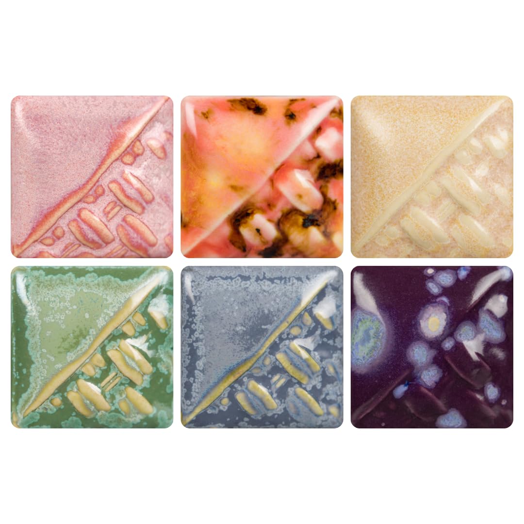 Mayco Stoneware Glazes 6-Pint Kit #4 (SWUAK4), 6 Assorted Colors