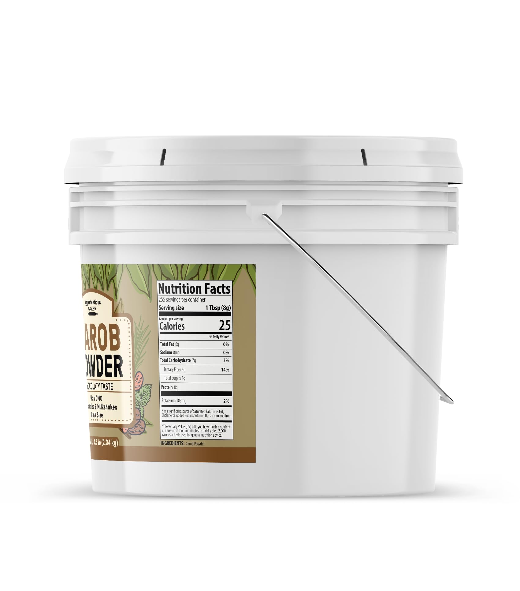 Unpretentious Carob Powder, 1 Gallon, Baked Goods, Milkshakes, Smoothies