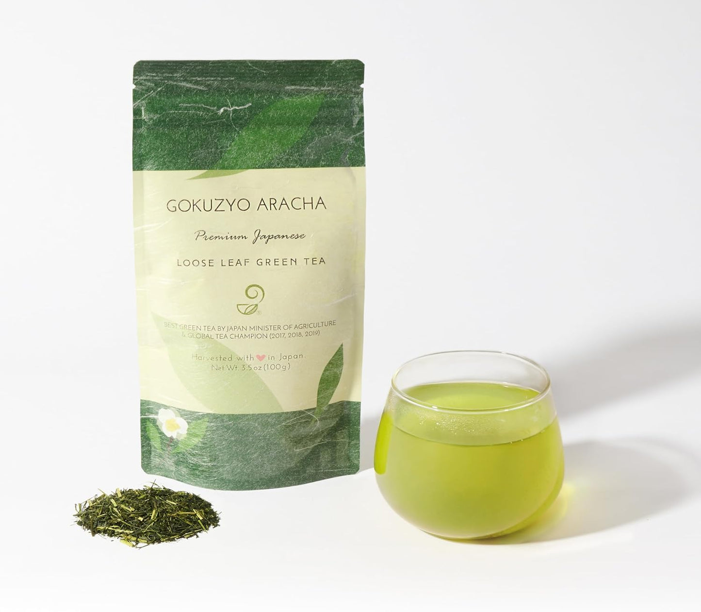 Japanese Green Tea Co. Gokuzyo Aracha (100g) - Japanese Green Tea Loose Leaf - High-Grade, Deep Steamed Unrefined Loose Leaf Brew - Crude Fukamushicha